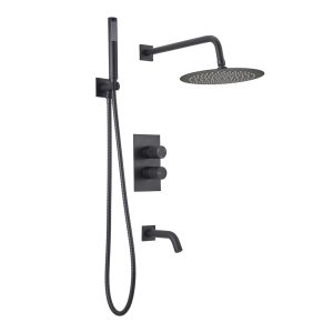 DUCHA EMB. MONOC. 3 FUNCIONES BLACK FABRIC PEIRANO