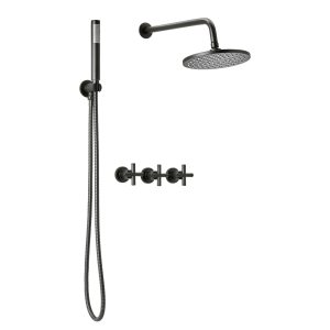 DUCHA EMB C/TRANSF Y DUCHADOR CR C.CERAM BLACK VELVET PEIRANO