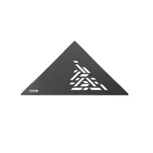 ESTANTE ESQUINERO TRIANGULAR NEGRO MATE ABSTRACTO PARA APLICAR