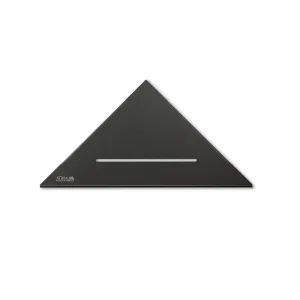 ESTANTE ESQUINERO TRIANGULAR NEGRO MATE LINEA PARA APLICAR
