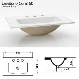 LAVATORIO CORAL GRANDE 3 AG